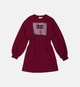 فستان طويل الأكمام مزين بترتر