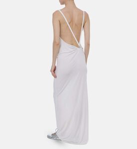 Draped Fitted Maxi Dress
