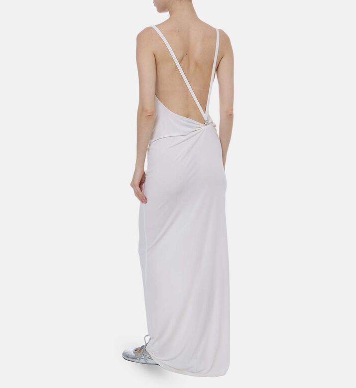 Draped Fitted Maxi Dress