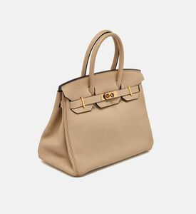 حقيبة بيركين 30 هرميس بلون ترينش بجلد توغو بتفاصيل بلون ذهبي مملوكة مس