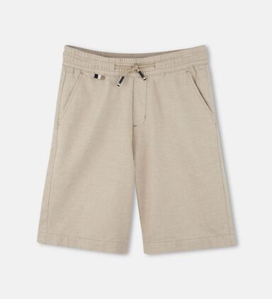 Cotton Embroideed Logo Classic Back Patch Pockets Shorts