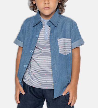 Alfred Striped Plumeti Boy T-shirt
