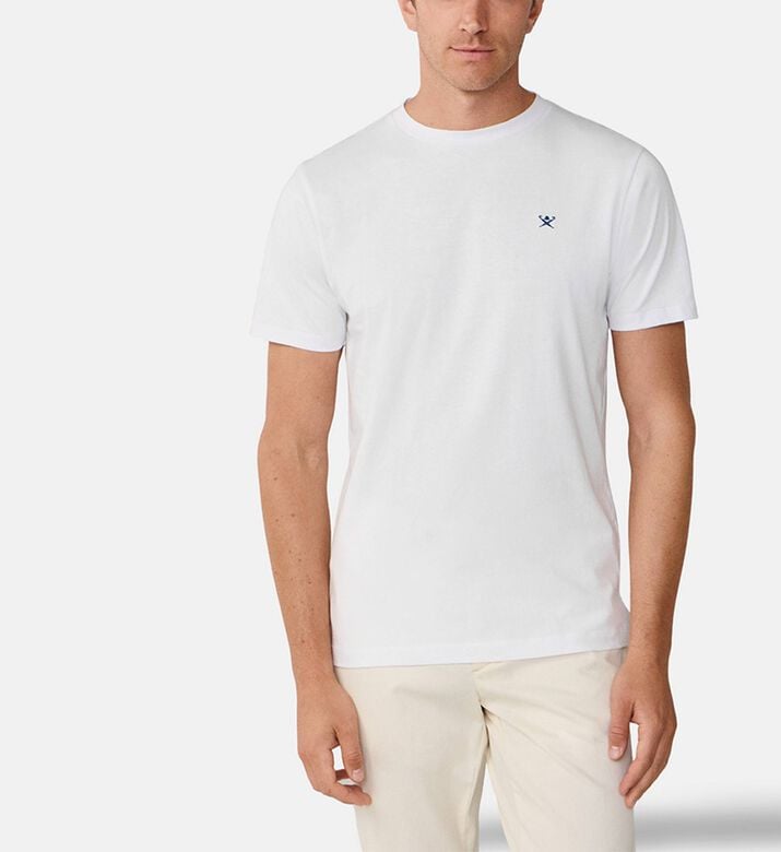Hackett London Ts Logo, White, Xl, Model View