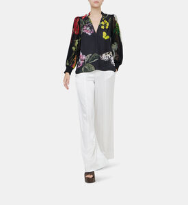 بنطال مامي بساق عريضة عالية الارتفاع