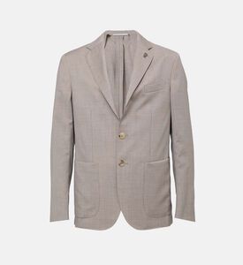 جاكيت كاشمير وصوف بياقة مطوية