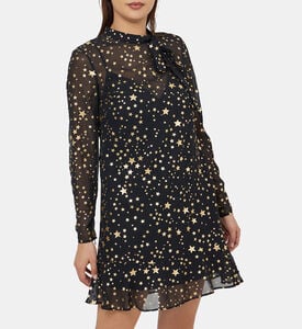 Star Motif Semi Sheer Dress Star Motif Semi Sheer Dress