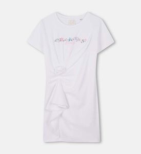 Embroidered Floral Cotton Interlock Dress Embroidered Floral Cotton Interlock Dress