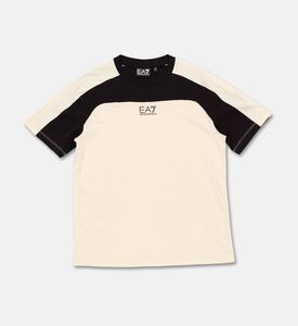 EA7 Cotton Crewneck Regular-fit T-shirt, White, 14y, Packshot View