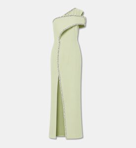 Jean Louis Sabaji Crepe Asymmetric Embroidered Dress, Packshot View