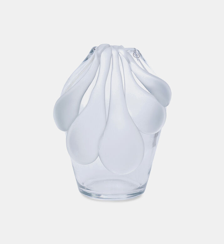 Gileno Crystal Frosted Details Vase, Packshot View