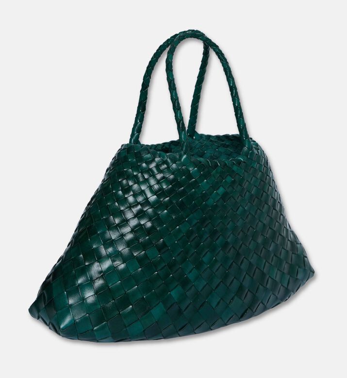 Dragon Diffusion Santa Croce Small Leather Bag, Dark-green, Packshot View