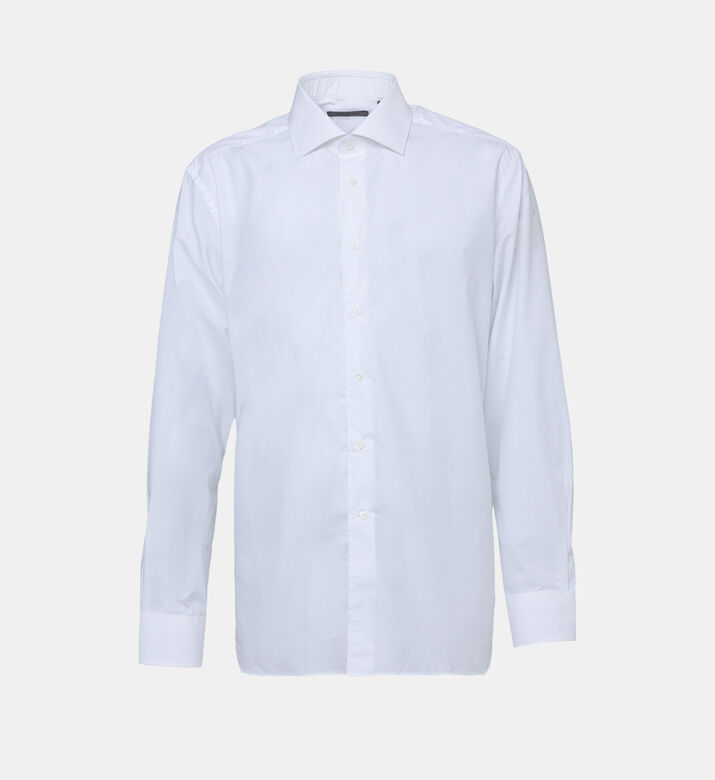 قميص قطن أكسفورد بنقشة ميكرو