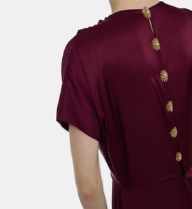 AAVVA Dress, Burgundy, M, Model View