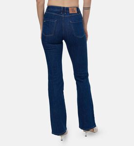 Ba and Sh Dark-wash Denim High-waisted Flared Jeans, Model View