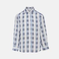 Linen Checked Button-down Shirt