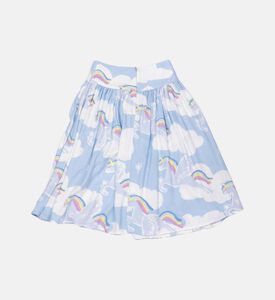 تنورة ميدي مطبوعة بطبعة وحيد القرن