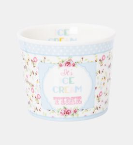 Easy Life Porcelain Floral Design Ice Cream Bowl, Packshot View