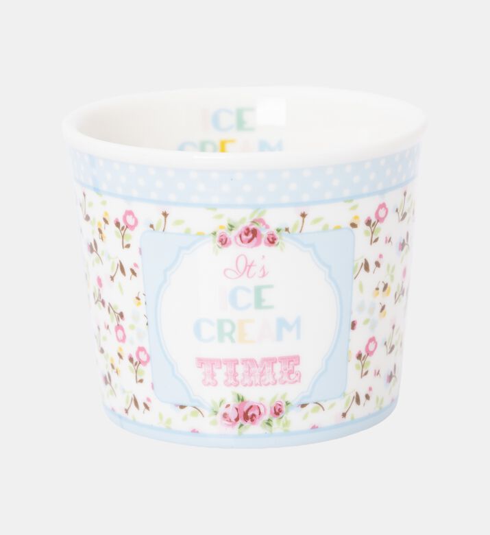 Easy Life Porcelain Floral Design Ice Cream Bowl, Packshot View