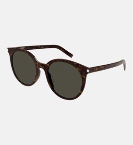 Acetate Round Tortoiseshell Frame Sunglasses 56