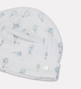 Tartine et Chocolat Ribbed Hot-air Balloon Printed Bonnet, Packshot View