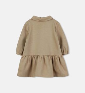 Twill Rhinestone-embellished Shirt Dress