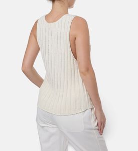 Samsoe Ribbed Knit Sleeveless Vest, Model View