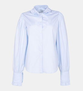 قميص باريستا بأصفاد مكشكشة من القطن