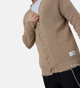 كارديغان قطن بنسيج مضلع