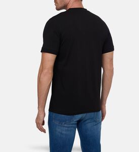 Karl Lagerfeld Jersey Cotton Embroidered Chest Emblem T-shirt, Model View