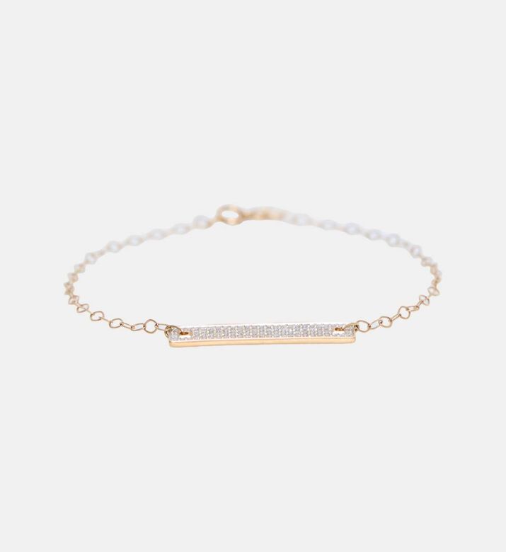 Mini Diamond Baguette Bracelet - 18k