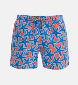 شورت سباحة بطبعة ساحلية لنجوم بحر