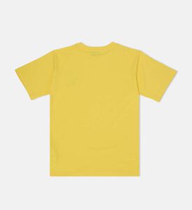 تيشيرت قطن بياقة مستديرة بطبعة شعار على الصدر