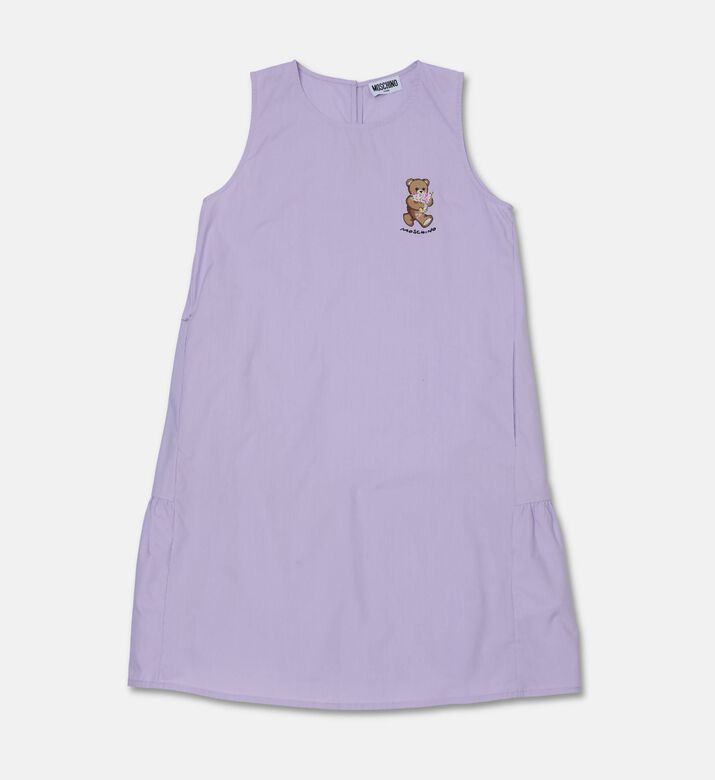 Moschino BKT Poplin Teddy Bear-print Dress, Packshot View