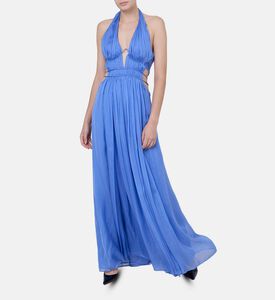Sleeveless Halter Flared Dress