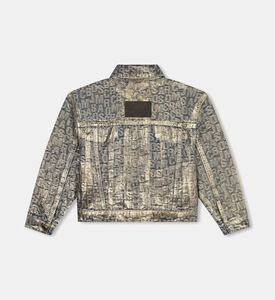 جاكيت دنيم بلوغو جاكارد متداخل