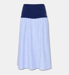 Karl Lagerfeld Striped Panel Midi Skirt, Packshot View