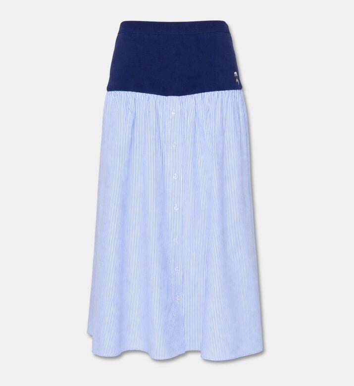 Karl Lagerfeld Striped Panel Midi Skirt, Packshot View