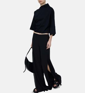 بلوزة بعقدة غير متماثلة،