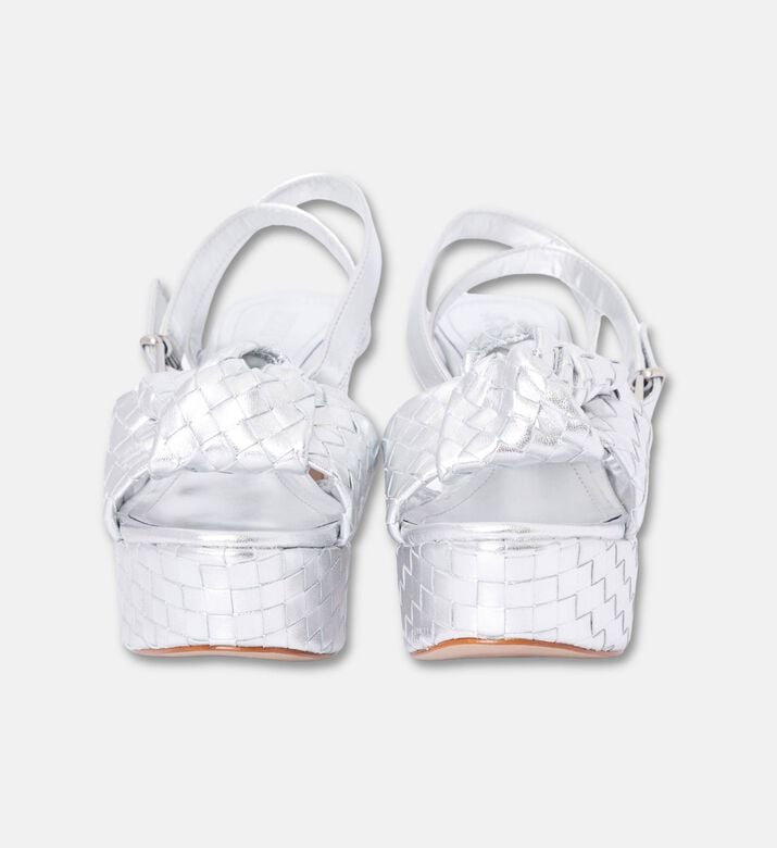 Schutz Shoes Sand Mestico Trisset, Silver, Eu-38, Packshot View