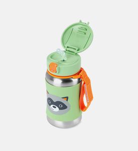 زجاجة شرب فولاذ مقاوم للصدأ بطبعة راكون