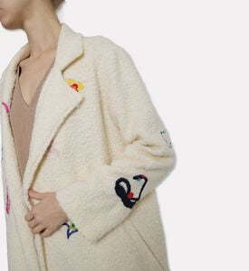 Dalia Al Azem Multi-colored Embroidered Motifs Canvas Abaya, Model View