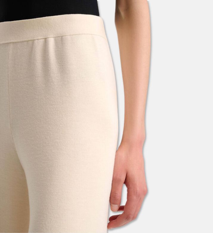 Luisa Spagnoli Modine Wide-leg Trousers, Cream, L, Model View