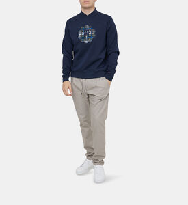 سويت شيرت مزين بختم الشعار