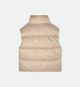 جاكيت منفوخ عالي الياقة بدون أكمام