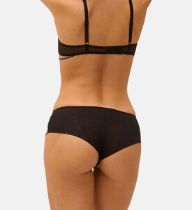 Low-rise Semi-sheer Embroidered Boyshorts