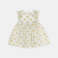Baby Girl Gold-tone Logo Dress