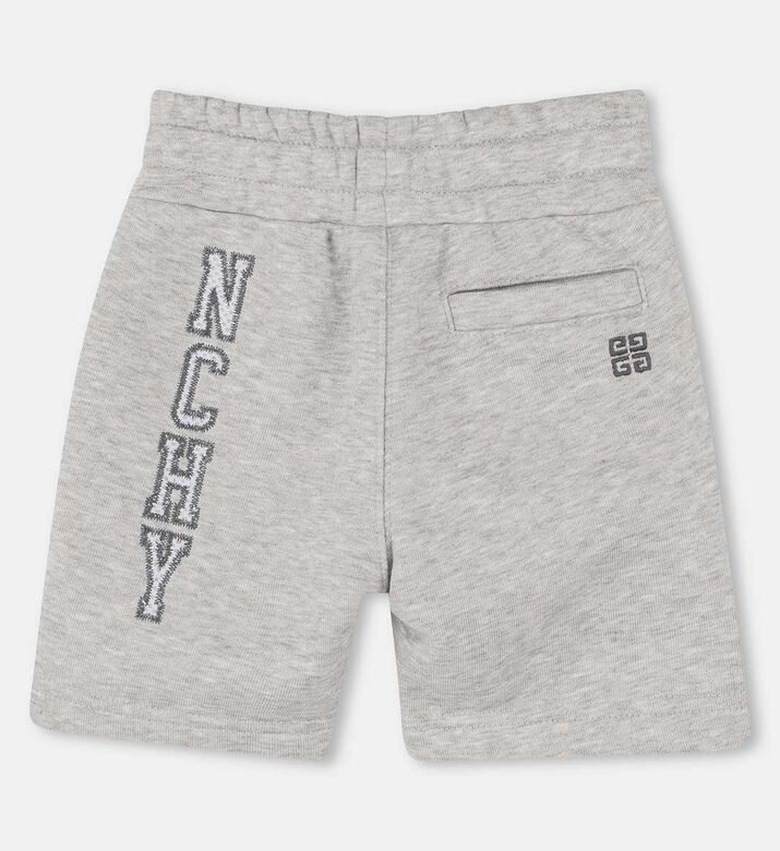 Embroidered Applique Fleece Shorts