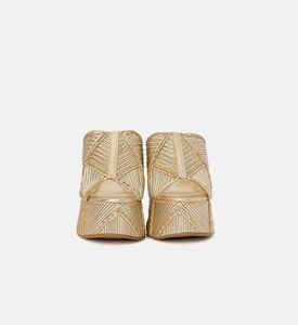 Lupita Wedge Platinum Gold Clogs