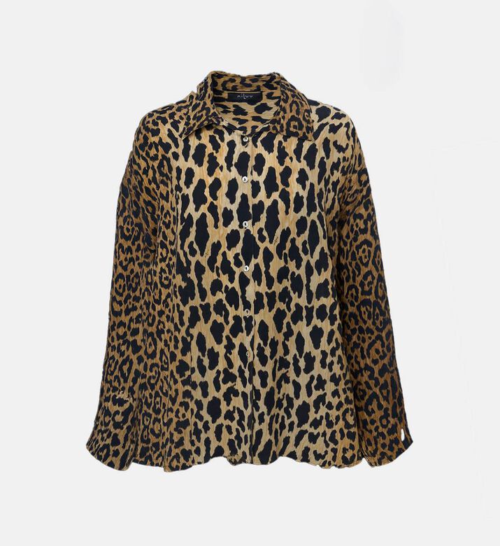 Niluu Leopard-print Button Closure Shirt, Packshot View
