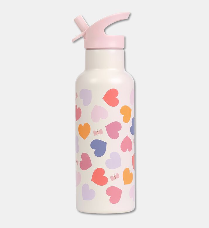 A Little Lovely Company Water Bottle 500ml Hearts, Packshot View